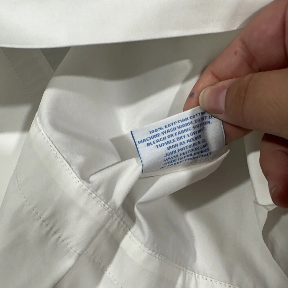 NIB $95 Matouk [ 1 Standard Pillowcase ] Lowell‎ 600 TC in Khaki White